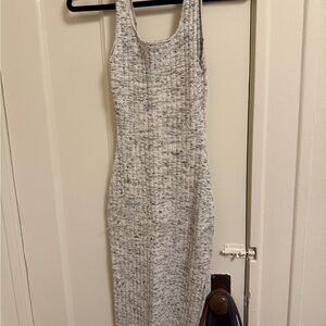 Elegant Gray Knit Dress